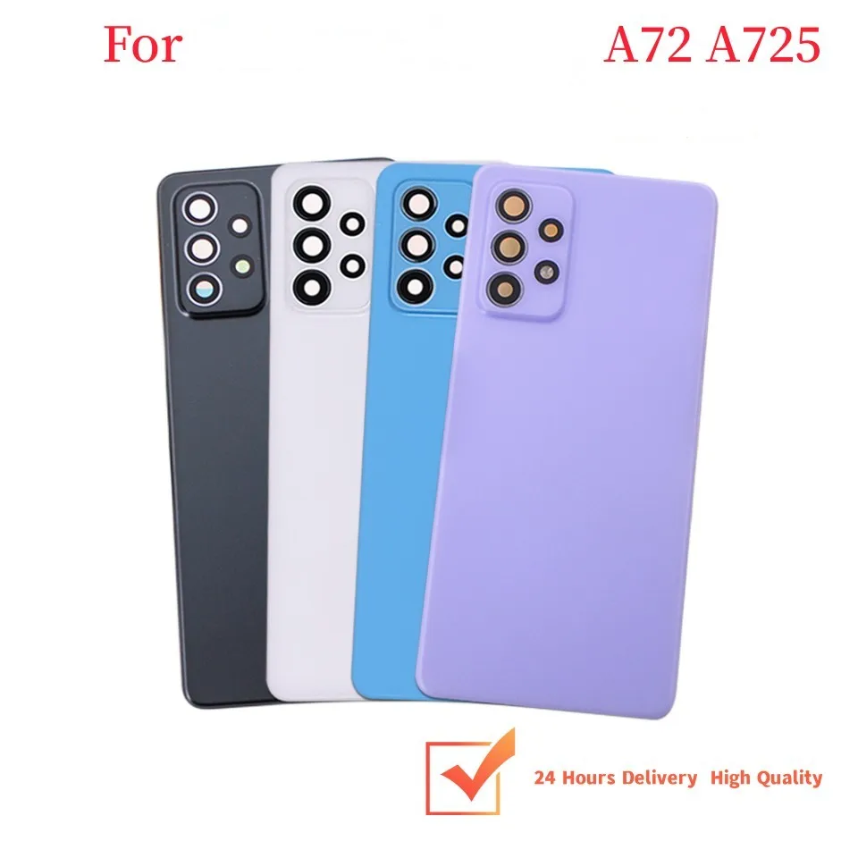 AAA For Samsung Galaxy A72 A725 4G 5G A52 A525 A525F Back Battery Cover Rear Door Housing Replacement Parts With LOGO
