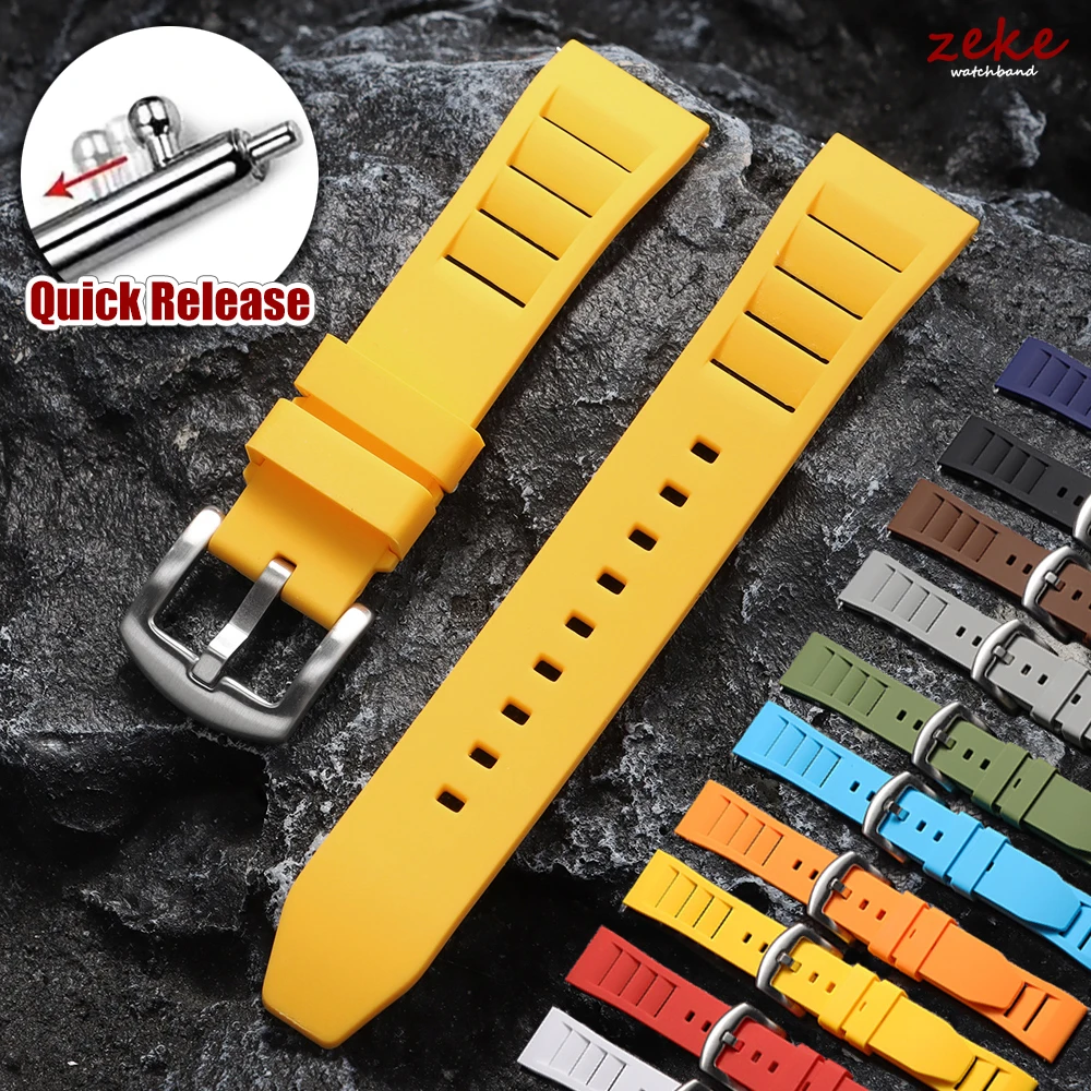 Silicone Watch Strap 20mm 22mm Soft Waterproof Rubber Watchband for Huawei Watch for Samsung Galaxy Belt Quick Release Bracelets