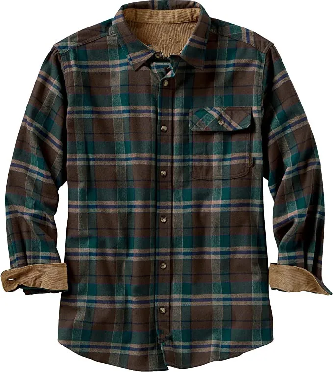 Plaid Shirt Jacket Mens Flannel Cotton Jackets Plaid Casual Button Cargo Work Coats Outwear Tops Camisa masculina Chemise homme