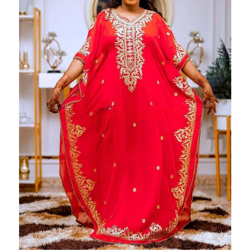 

Red Fashion Morocco Dubai Kaftans Farasha Abaya Dress Very Fancy and Exotic Sexy Dress