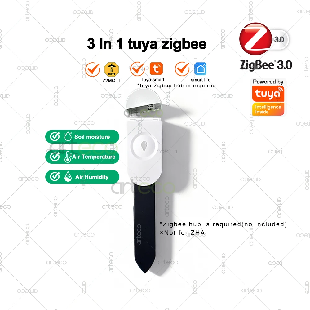 Zigbee Bodemtester Vochtsensor Temperatuur-vochtigheidsmeter Luminantie Vruchtbaarheidsdetector Voor Tuya Smart Life Z2MQTT Automatisering