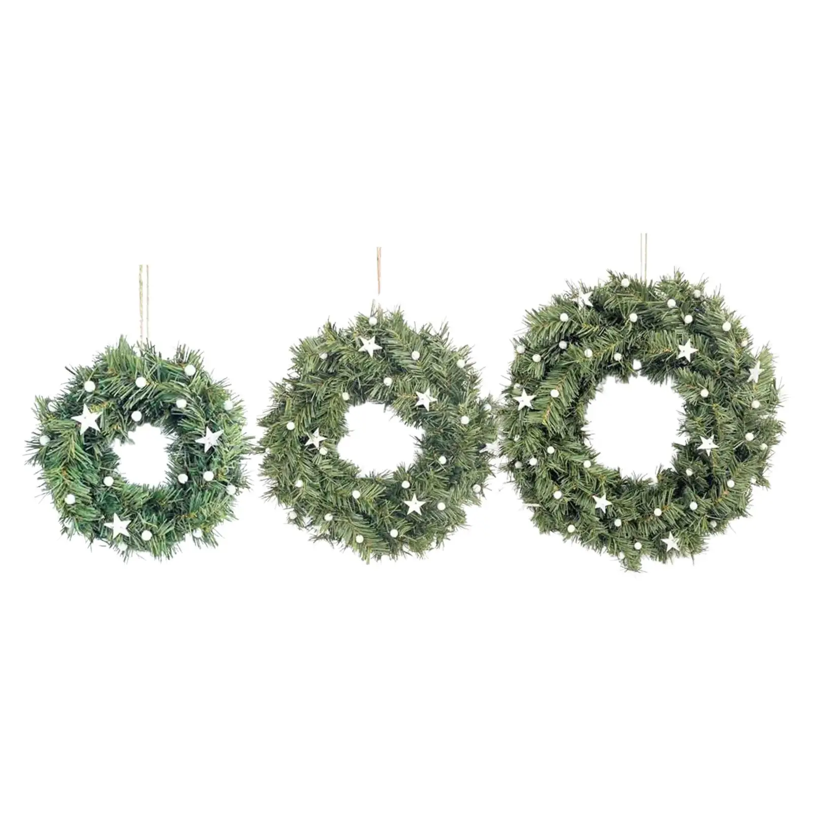 Artificial Pine Needles Wreath Fall Decor Wall Hanging Practical Ornament for Garden Wedding Party Festival Indoor Outdoor