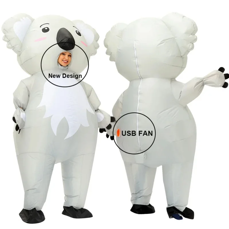 Simbok Anime Halloween Party Cosplay Costume Koala Inflatable Costume Animal Mascot Carnival Funny Fancy Dress Up For Adult }