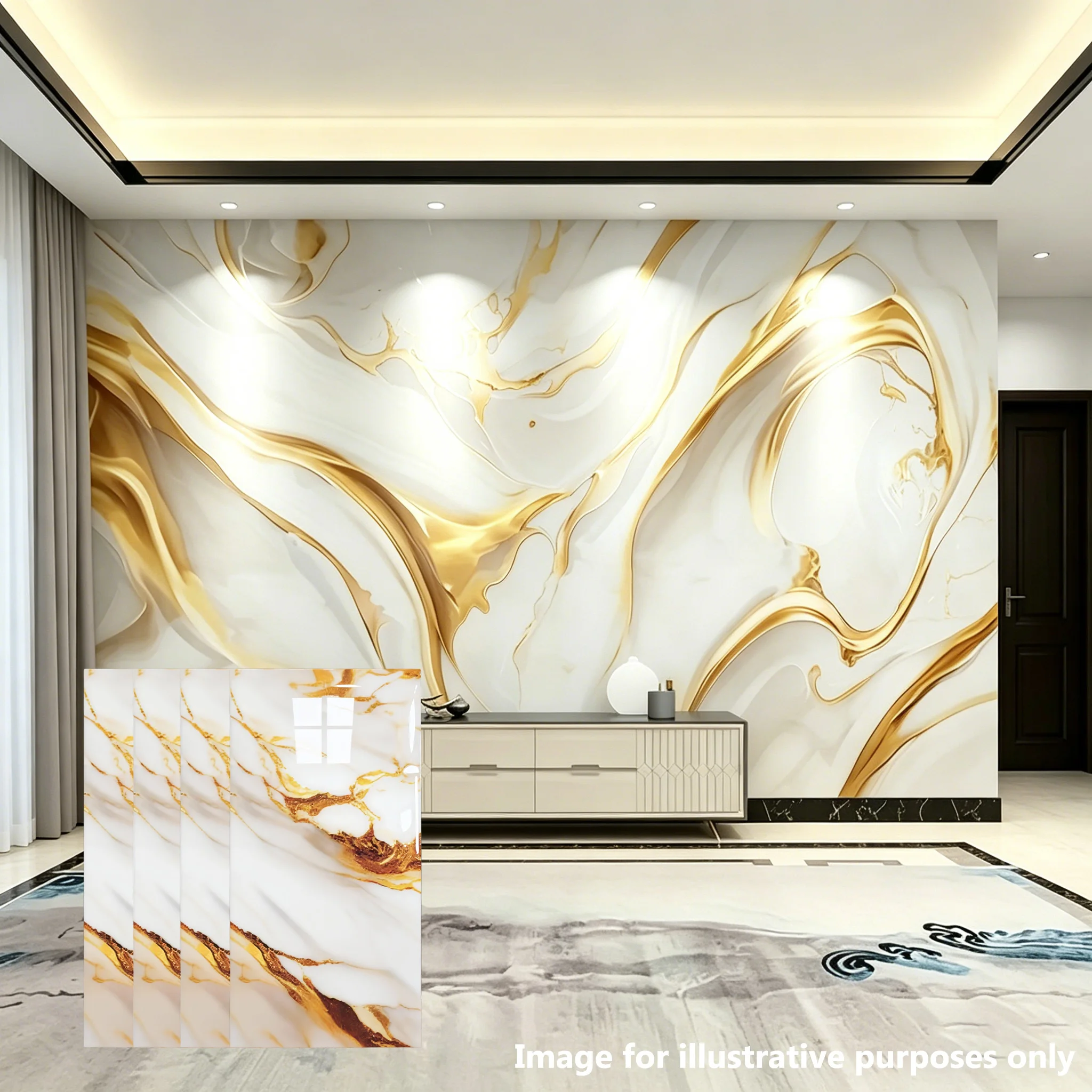 

Imitation Marble Floor Sticker Self-adhesive Wall Stickers Waterproof Bathroom Decor Moden Decoration Kitchen Sticker Wallpaper