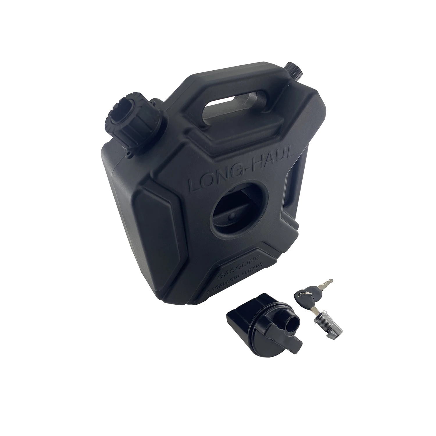 Universal 5L 1.3 Gallon Feul Gas Can Oil Tank W/ Lock For Most Motorcycle SUV ATV UTV