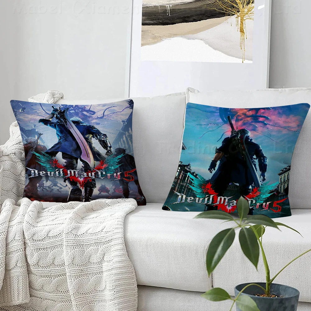 Game D-Devil May C-Cry Office Cushion Pillowcase Car Cushion Cover45X45CM Lumbar Pillowcase Sofa Pillowcover