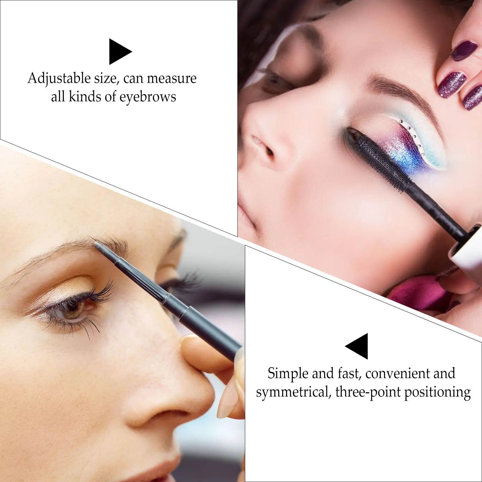 

1Pcs Eyebrow Ruler Professional Golden Ratio Measuring Tool Symmetrical Positioning Portable Eyebrow Tattooing Measuring Ruler