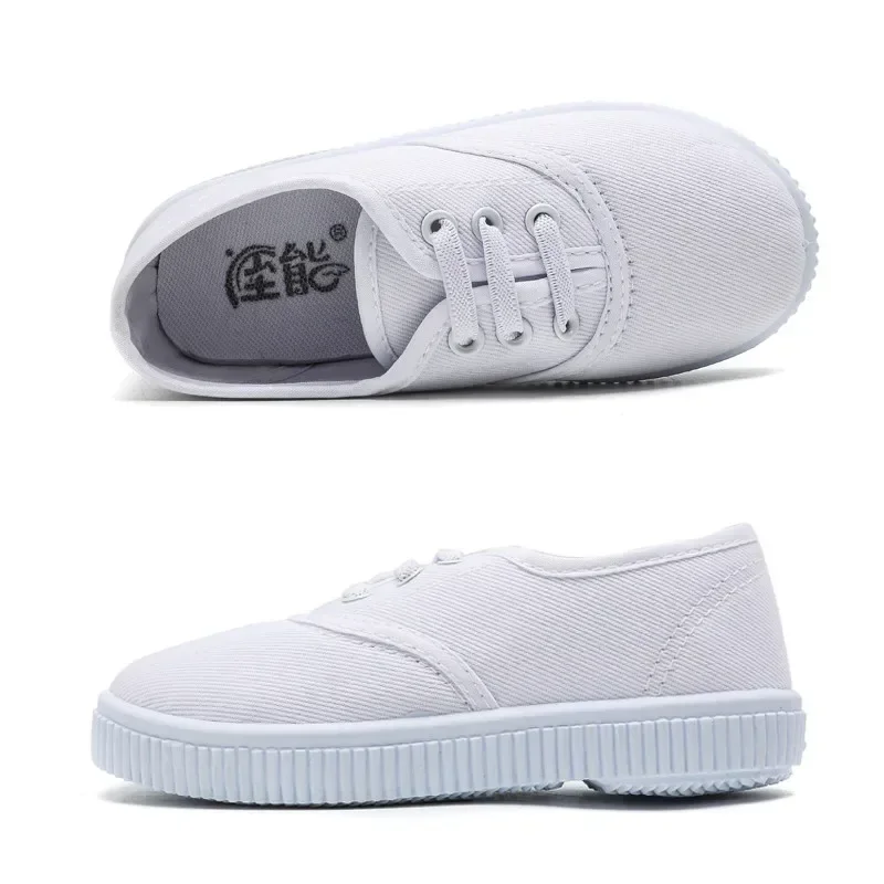 White Canvas Shoes For Baby Boys Girls Casual Shoes Children Cute Soft Sole Walking Shoes Toddler Kids Footwear