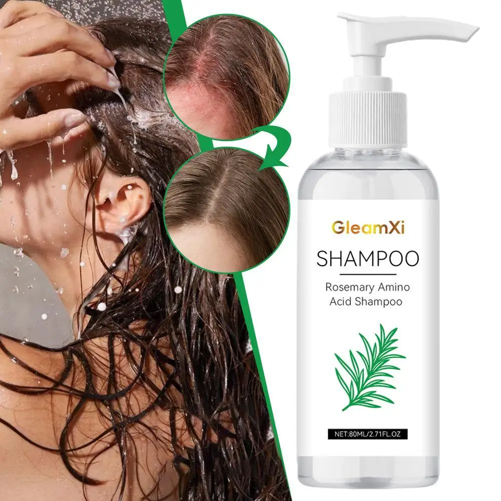 

Rosemary Amino Acid Shampoo Deep Scalp Cleansing Nourish Strengthen Hair Roots Reduce Frizz Breakage Hair Damage Repair Shampoo
