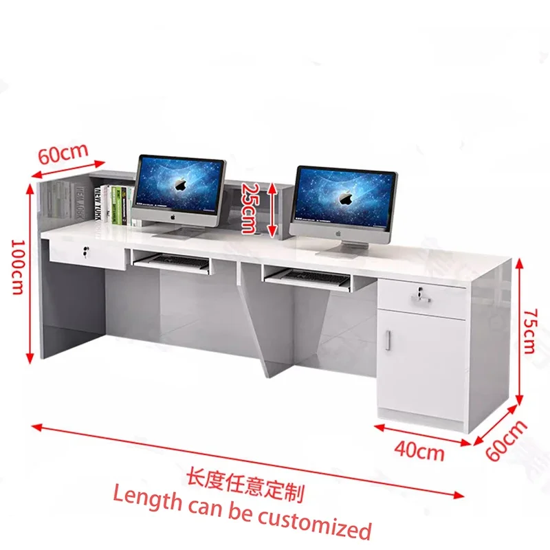 Simple Cashier Reception Desks Salon Beauty Decor Unique Reception Desks Office Display Recepción Negocio Commercial Furniture