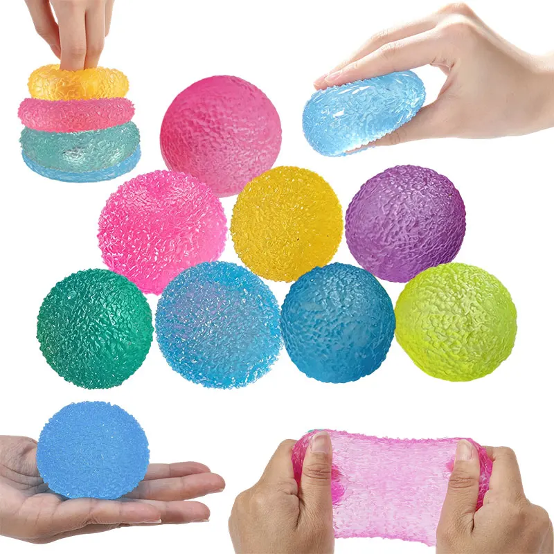 Ice Ball Slow Rebound Stress Relief Balls Textured 4Cm 6Cm Squeeze Ball Toys For Anxiety Hand Exercise Sensory Party  Supplies