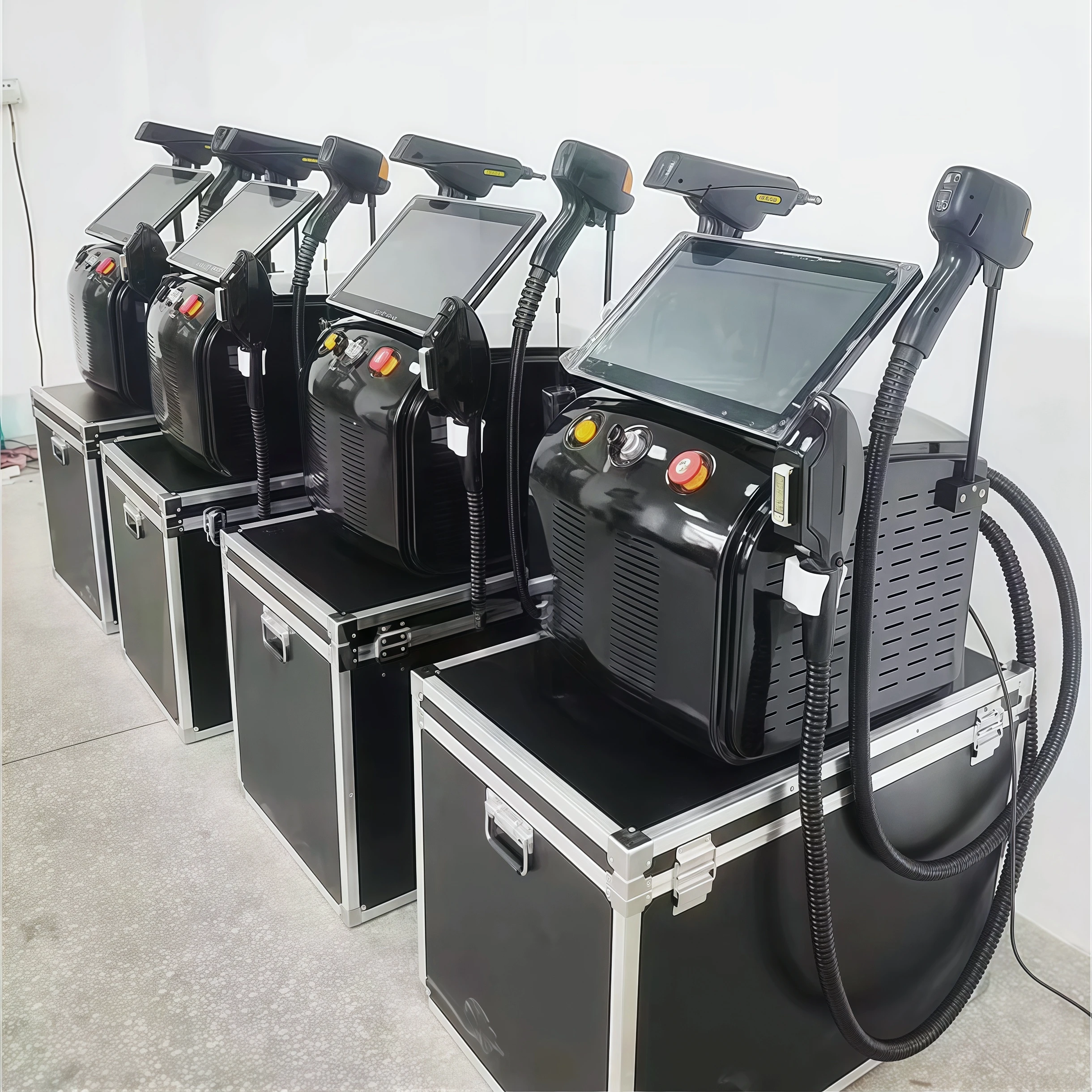 

4в1 4000 Вт Сопрано Титан Ice Platinum Диод 755 808 1064 нм 4 длины волны Лазер ND YAG Машина Безболезненная машина для удаления волос