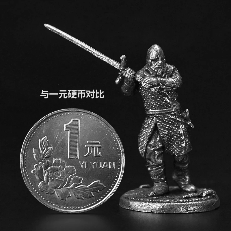 Metalowa średniowieczna kraina Święta Rycerze strażników Model żołnierza Figurki do gry planszowej Ozdoba Akcesoria Mini zabawka