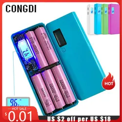 18650 Power Bank baterii Box przenośny wyświetlacz LCD podwójny Port USB 18650*5 bateria pudełko DIY obudowa z Power bankiem pokrywa opłata za telefon komórkowy