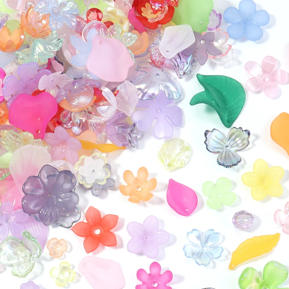 

1bag 50/500g Mixing Style Candy Color Acrylic Beads Charm For DIY Handmade Ornaments Making Phone Chain Accessories