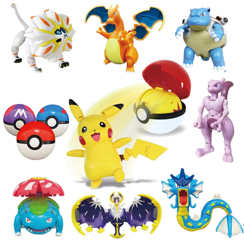 Cute Pokemon Pokeball Transform Pikachu Charizard Venusaur Blastoise Mewtwo Gyarados Eevee Handmade Birthday Gift view 4