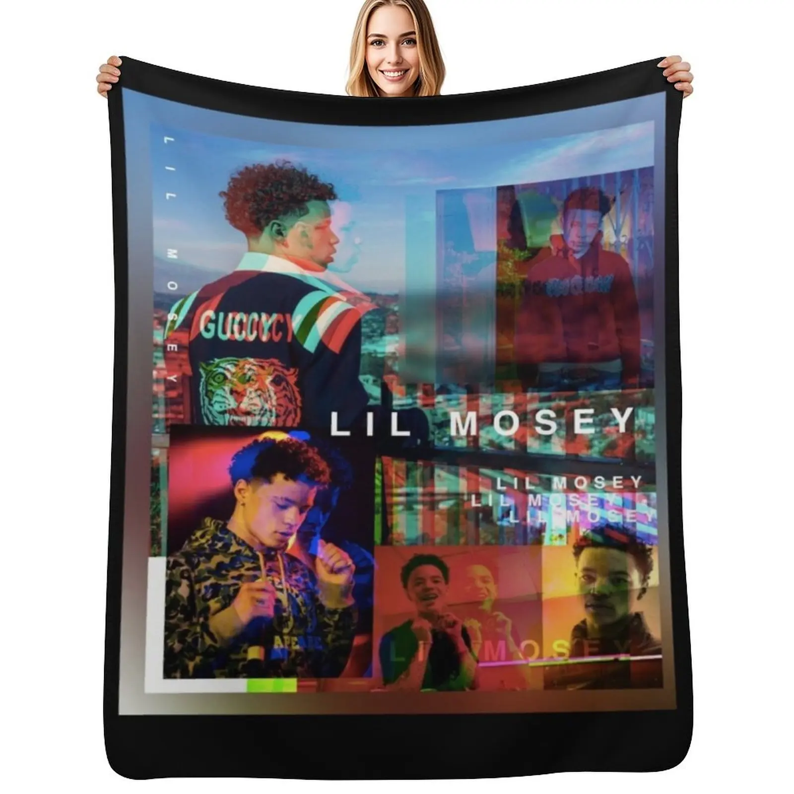 Lil Mosey Shirt Lil Mosey Merch Lil Mosey Merch Art & Gear 6 Throw Blanket valentine gift ideas Furry anime Hairys Blankets