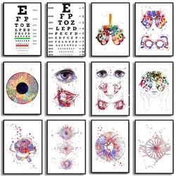 Ophthalmologist Optician human Eye Anatomy Art Canvas Painting Optometry Tools Posters Prints Wall Pictures Doctor Office Decor