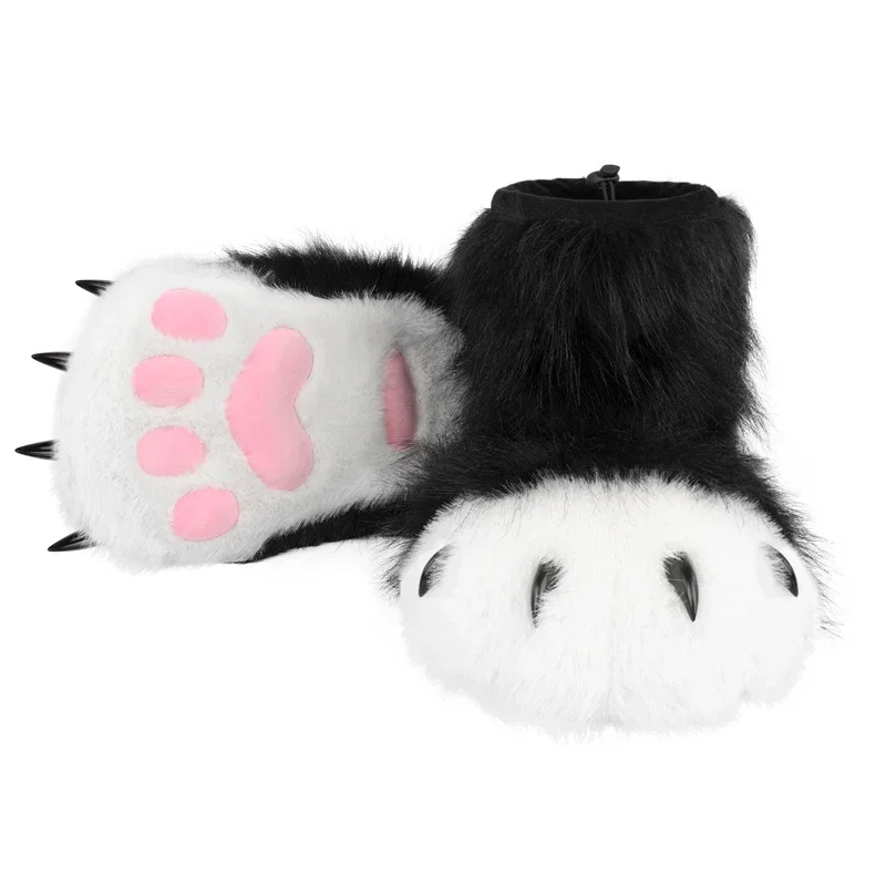 

Furry Animal Cat Paw Women Boots Fashion Slippers Fuzzy Boots Fox Bear Claw Shoes Warm Winter Shoes Party Cosplay Accessories