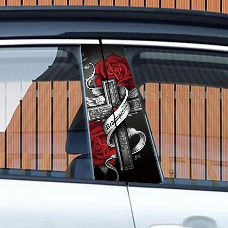 Car Graffiti Sticker Auto Modified Graffiti Rose Stickers Back Self-Adhesive DesignNovelty Car Stickers For A Variety Models Of