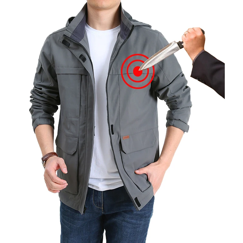 

Tactical Stab-Resistant Cut-Proof Safety Jacket Men Soft Self-Defense Anti-Coltello Safety Tatico Clothing Anti Stab-Jacket
