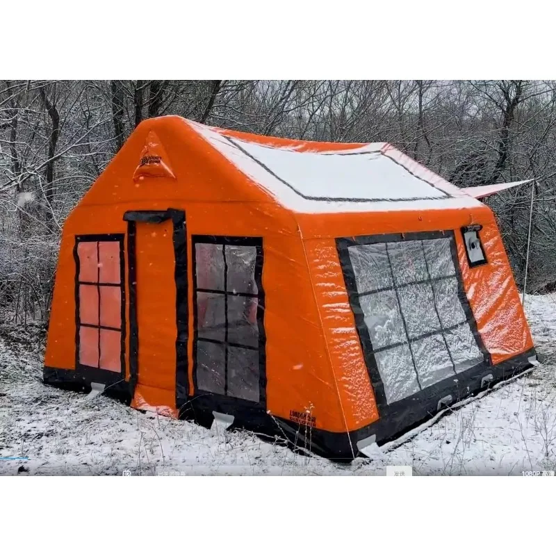 

Outdoor Canvas Inflatable Family Tent With PVC Window Big Space For Camping