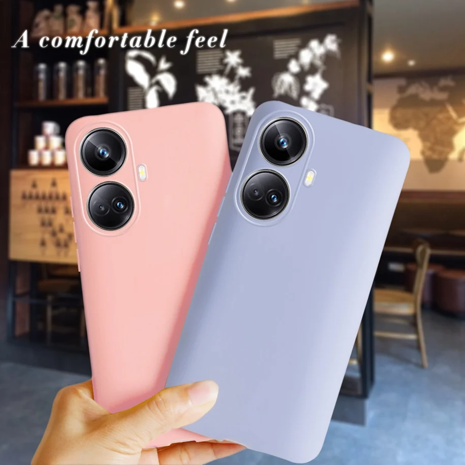 For Realme 10 Pro Plus 5G Case Cute Candy Color Shockproof Silicone Soft Phone Cover For Realme 10 4G Funda Realme10 Pro+ Bumper