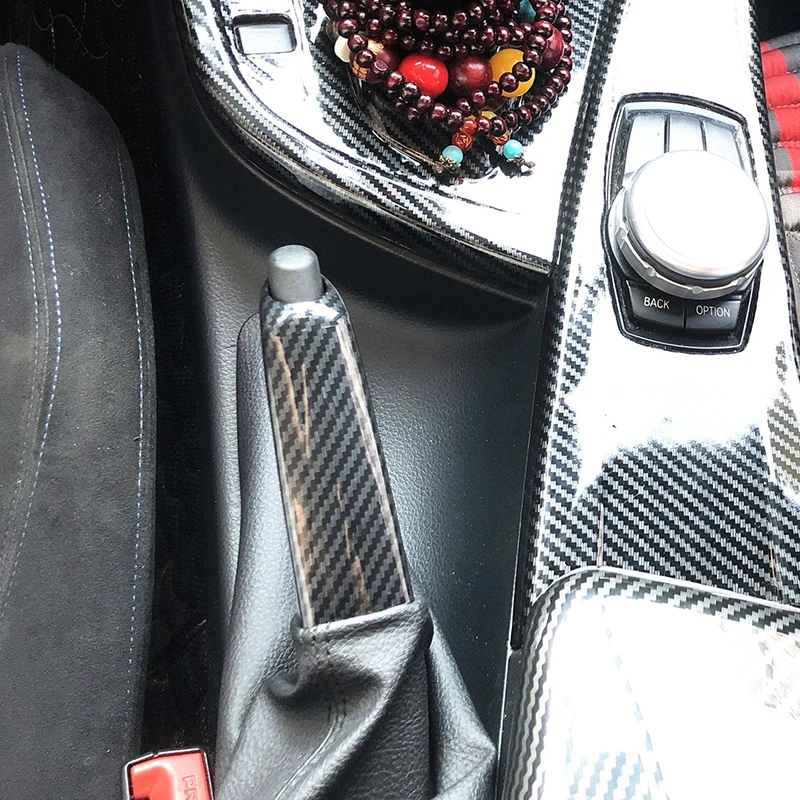 

Car Interior Handbrake Brake Handle Carbon Fiber Cover for BMW E46 E60 E90 E92 F30 F32 M4 M3 M2 Accessories Styling Mouldings