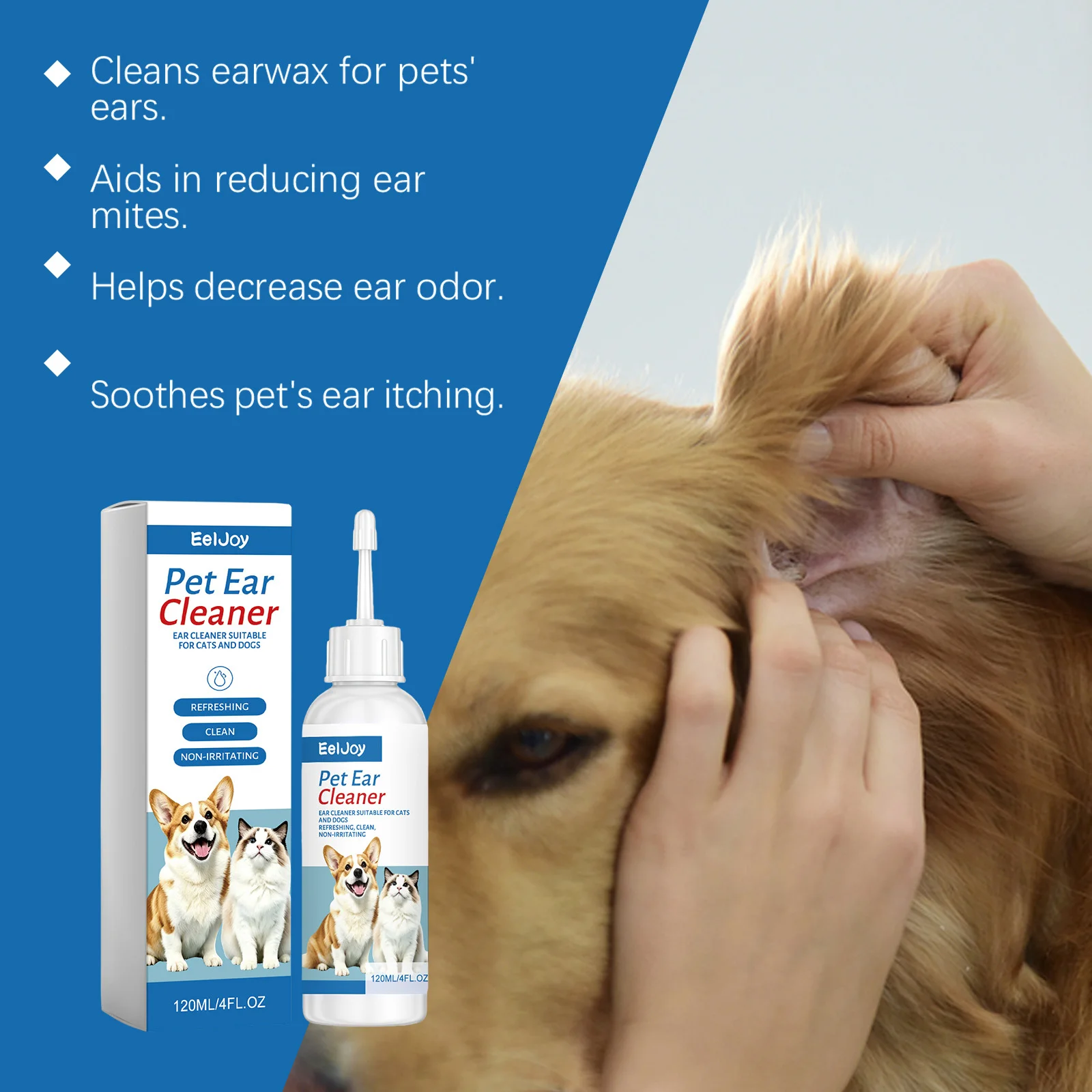 Limpador Suave de Ouvidos para - Pet Ear Cleaner avaliação e preço