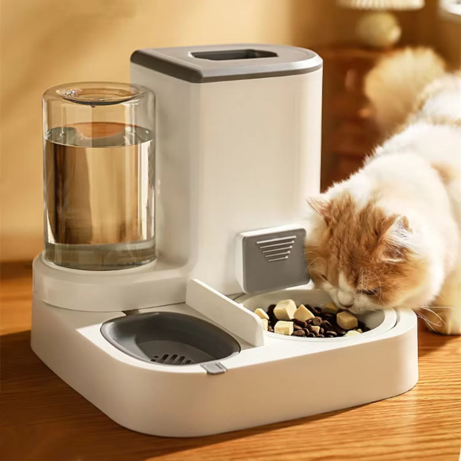 Automatic   Slip Pet Food Feeder and Water Dispenser 2 in 1 Dog Cat Feeding Drinking Bowls Manufacturer