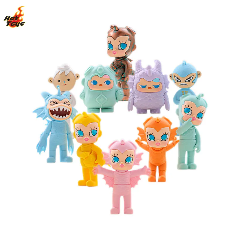 

Hot Toys Lab C Blind Box Figures Pucky Kenny Kila Yutong Fish Child Monopop Collectible Art Toys For Toy Collector Desktop Decor