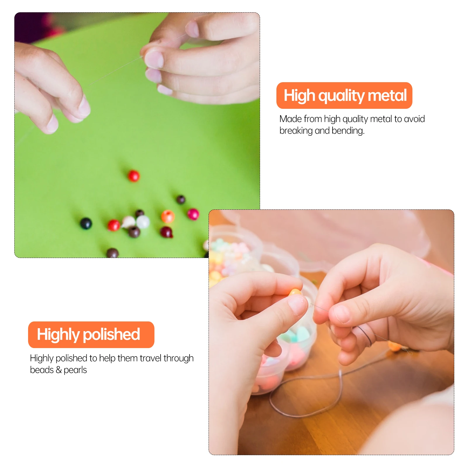 4pcs Beading Needles Superfine Opening For Beads Threading Easy Jewelry Making Diy Craft Tool Portable Bead Threader Long