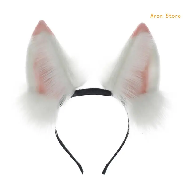 Cosplay Foxes Ear Headband Adult Rechargeable Electric Moving Ear Hairband Anime Hair Hoop for Halloween for Adult