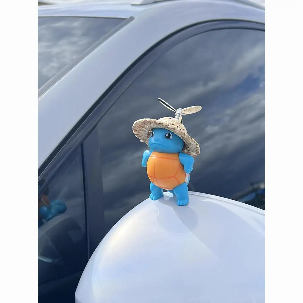 Car-mounted standing proud Squirtle creative car decoration, car roof Squirtle, car rear doll, exterior view 6