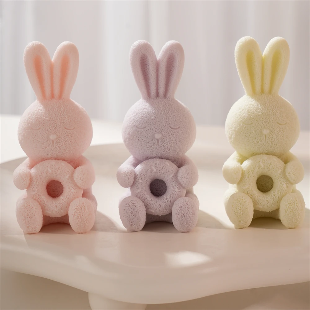 

Rabbit Silicone Soy Wax Mould Bunny Candle Silicone Mold DIY Easter Home Decoration Rabbit Candle Mold
