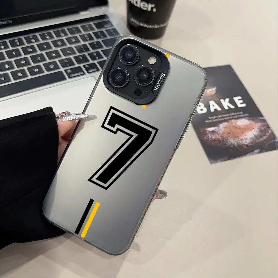 Soft Cover Case for iPhone 17 Air 16e 14 15 16 Plus 11 12 13 Pro Max Football No. 7