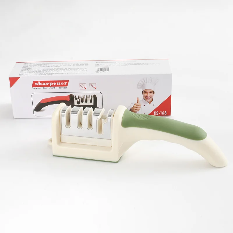 

1-Pack Portable Knife Sharpener Tool - Manual Roller System for Kitchen, Chef, Pocket Knives, Scissors, Safe & Easy