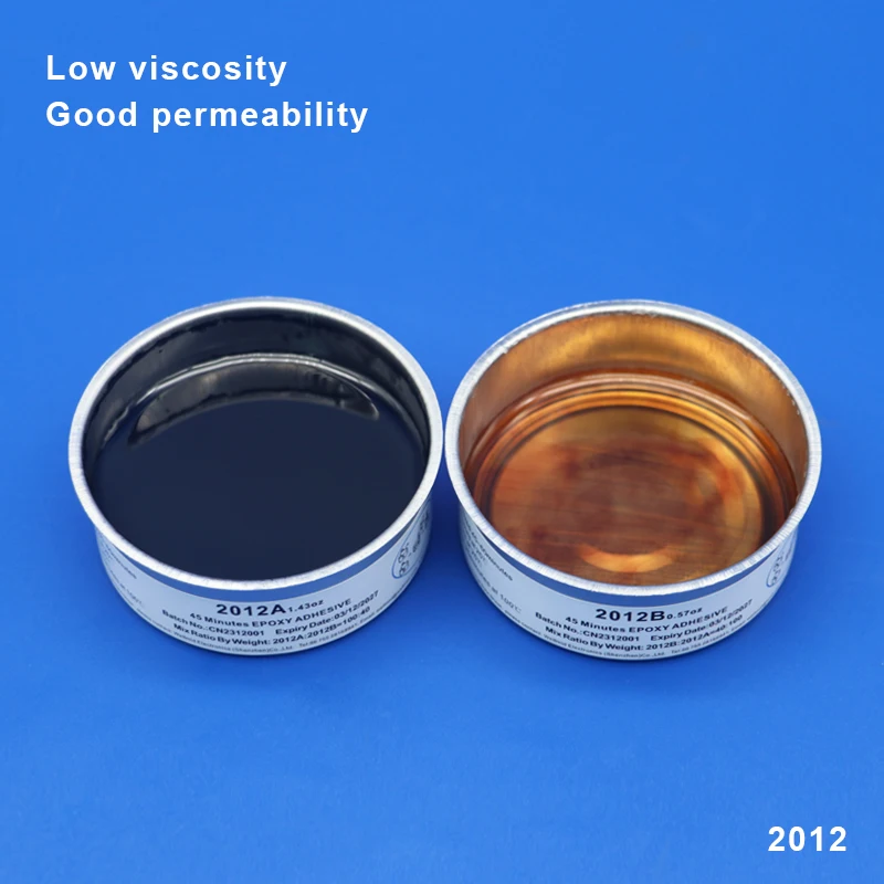 2012 2OZ Black Two-Component Liquid Adhesive Product Released Low Viscosity Epoxy AB Adhesive