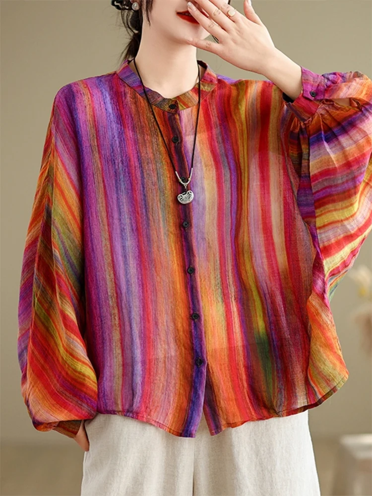 Max LuLu Brand Fashion Striped Shirts Womens Spring Printed Leisure Loose Harajuku Tops Ladies Vintage Classic Oversized Blouses