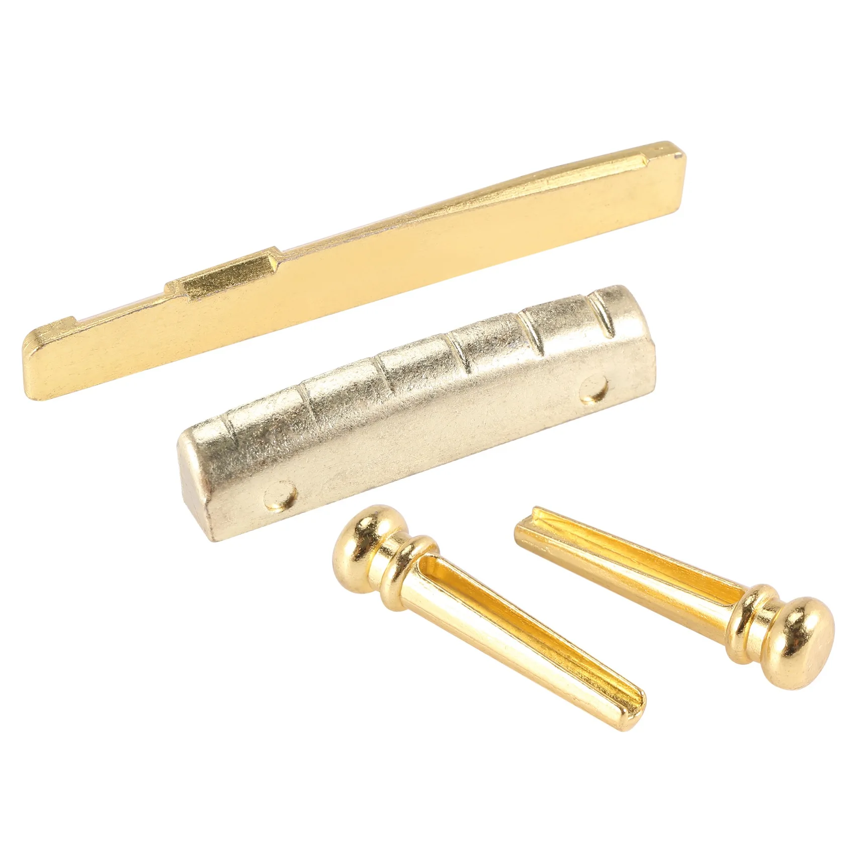 6 STKS Gitaar Messing Brug Pins Zadelmoer Vervangende Onderdelen Voor Akoestische Gitaar