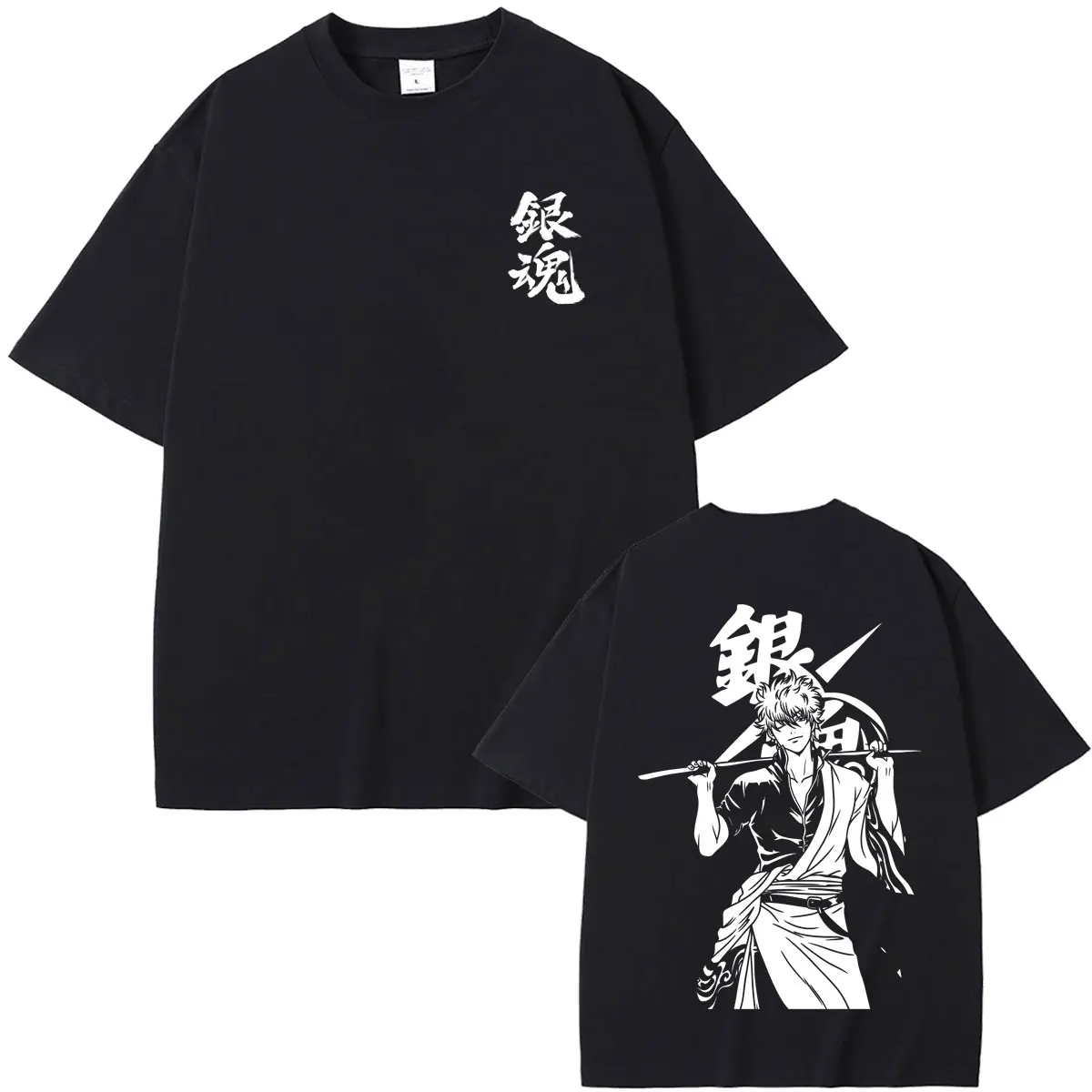 Anime Gintama Sakata Gintoki T Shirts Men Women Casual Funny Humor T-shirt Men's Cartoon Manga Tshirt Male Casual Cotton Tees