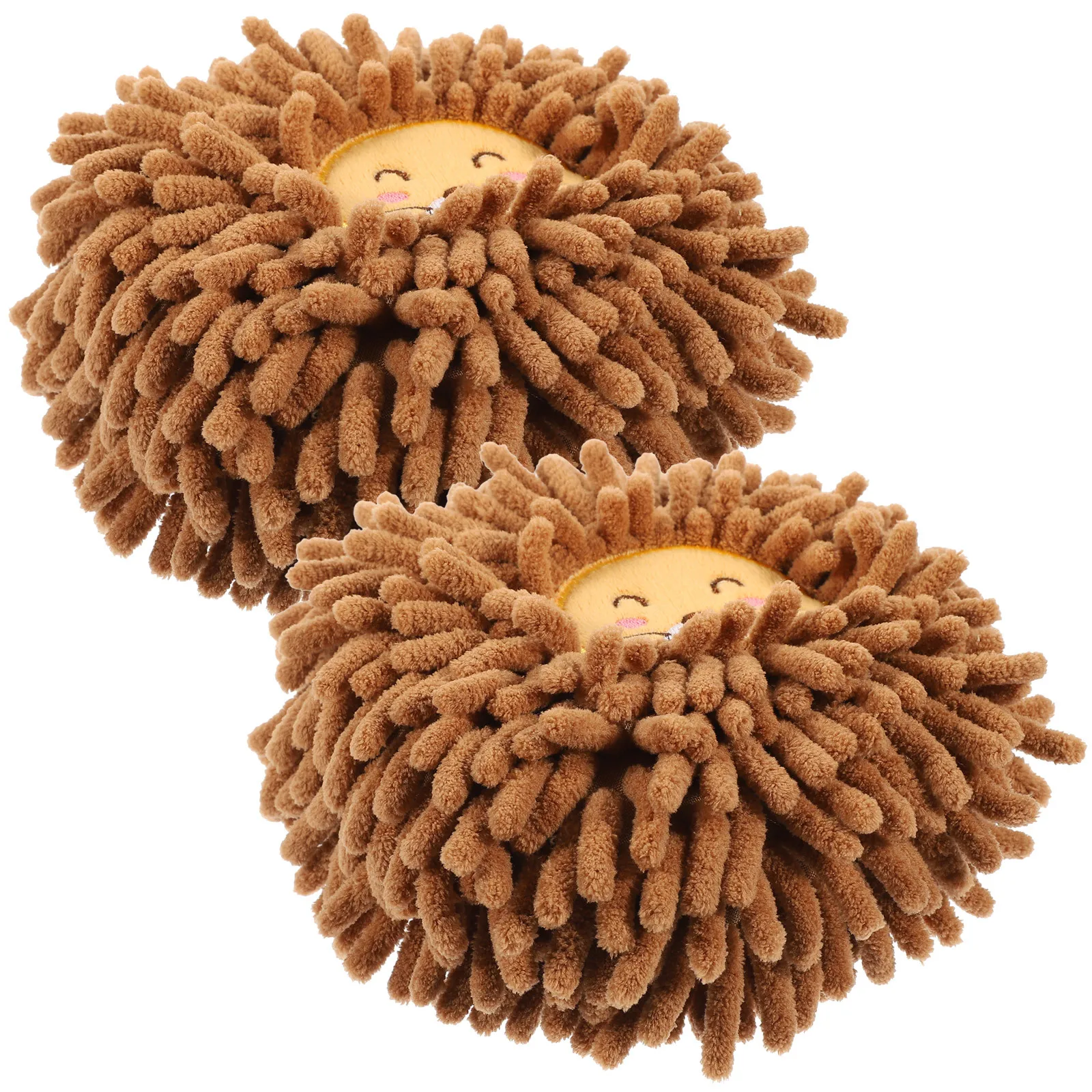 

2Pcs Cartoon Design Hand Wiping Towels Chenille Ball Towel Fast Drying Absorbent for Bathroom Kitchen Living Room Decor