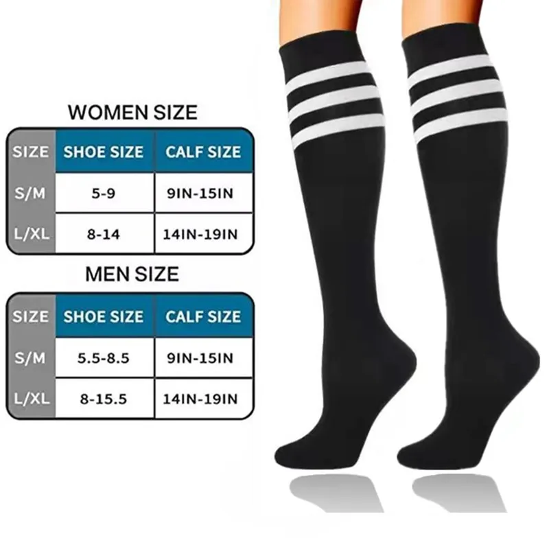 Compression Socks Women Men Knee High 30MmHg Sports Socks Edema Diabetes Varicose Veins Running Stocking Wholesale Dropshipping