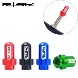 2pcs/bag RISK Bike Valve Caps Dust Cover For Bicycle Presta Schrader Valve Anodized Aluminum Alloy