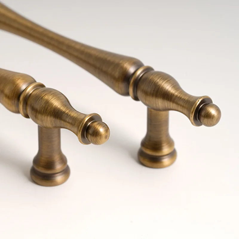 American Style Kitchen Cabinet Handles Wardrobe Handle T-bar Antique Bronze Drawer Knobs and Puls Available in Multiple Sizes