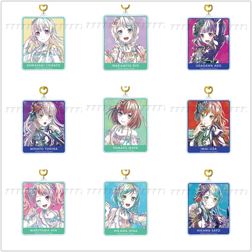 Игровой Hikawa Hina Chisato Minato Yukina Shirokane Rinko брелок кукла аниме акриловый брелок Подвеска для подарка