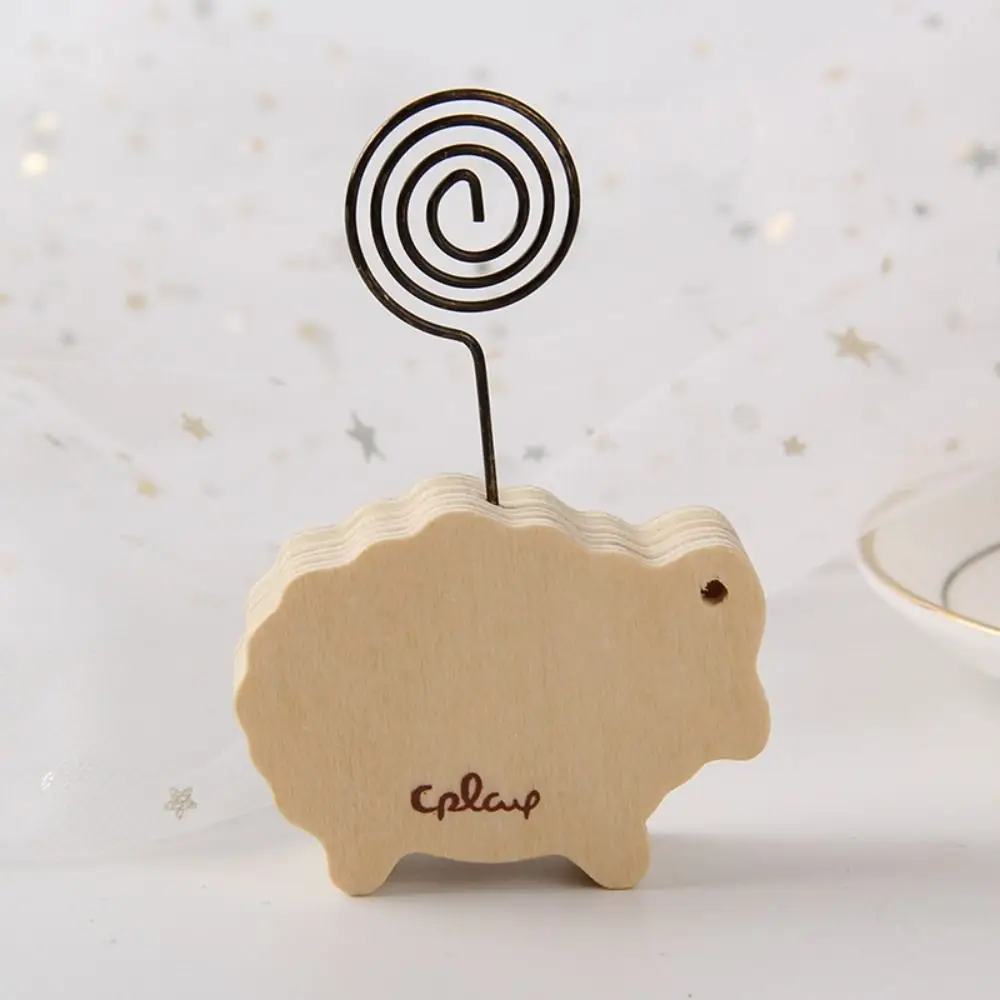Cute Desktop Ornaments Photo Clip Photo Placed Paper Clamp Place Card Holder Wooden Japanese Note Clip Wedding Place Card
