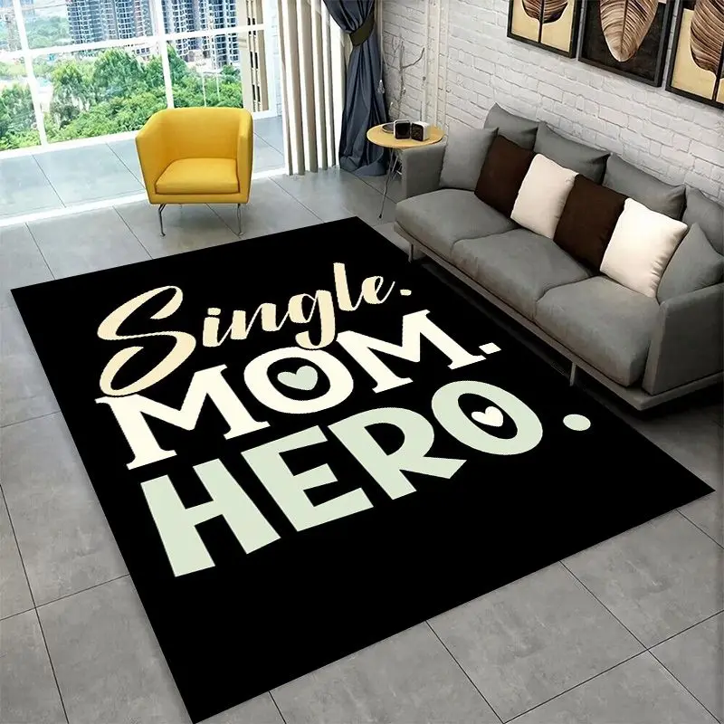 Gift Thanks To My Mom Mother Letter Present Large Area Rug Non-slip Carpet for Bedroom Living Room Sofa Home Decor Floor Mat - view 5