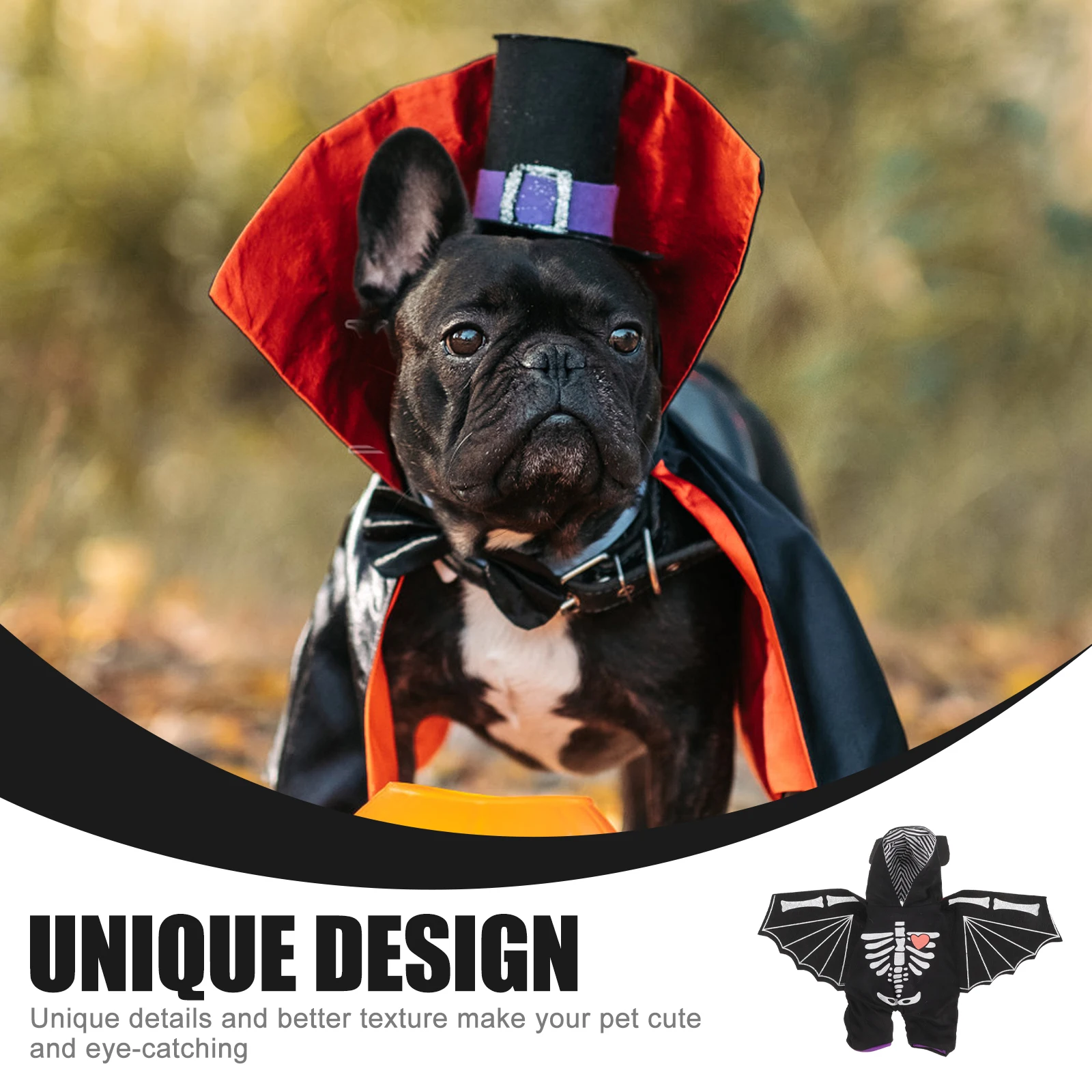 

Small Dog Clothes Bat Pet Costume for Fashion Puppy Costumes Halloween Pets Black Clothing