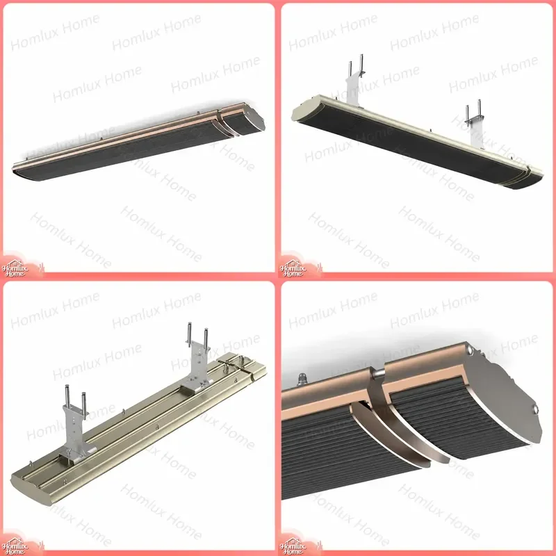 Series Aluminum Infrared Radiant Heater with Remote Control Wall Mounted Ceiling Mounted 220V 1800W Indoor Outdoor